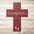 #185 - Footprints in the Sand Cross Metal Wall Art