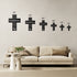 #185 - Footprints in the Sand Cross Metal Wall Art