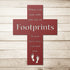 #185 - Footprints in the Sand Cross Metal Wall Art