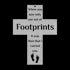 #185 - Footprints in the Sand Cross Metal Wall Art