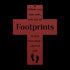 #185 - Footprints in the Sand Cross Metal Wall Art