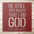 #189 - Be Still and Know that I am God Psalm 46:10 Metal Wall Art