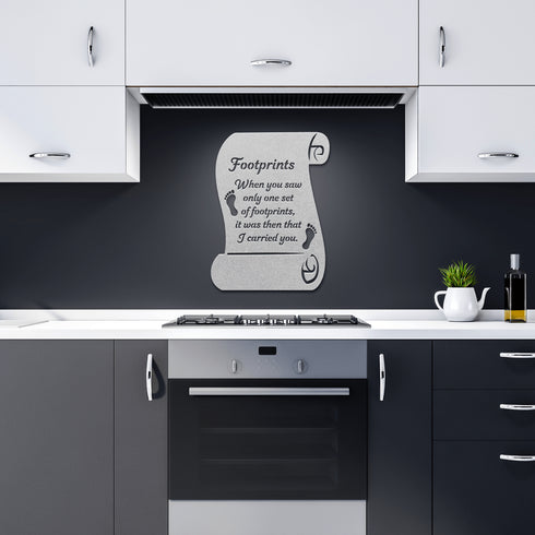 #190 - Footprints in the Sand Metal Wall Art Paper Shape