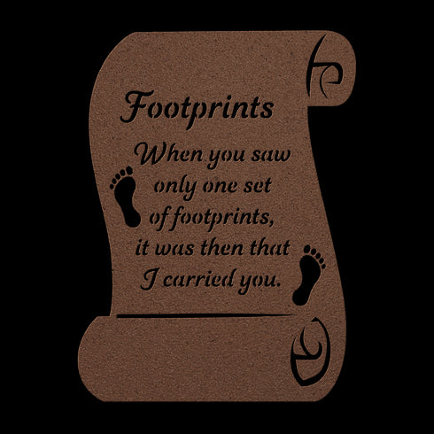 #190 - Footprints in the Sand Metal Wall Art Paper Shape