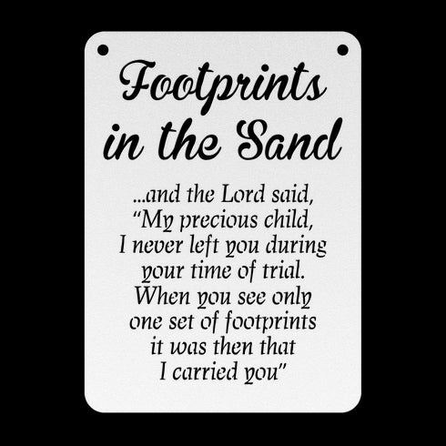 #191 - Footprints in the Sand Metal Wall Art