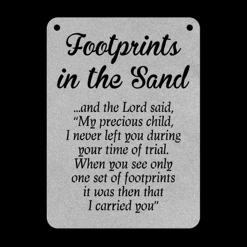 #191 - Footprints in the Sand Metal Wall Art