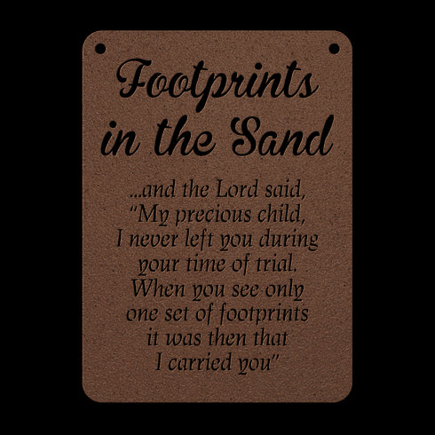 #191 - Footprints in the Sand Metal Wall Art