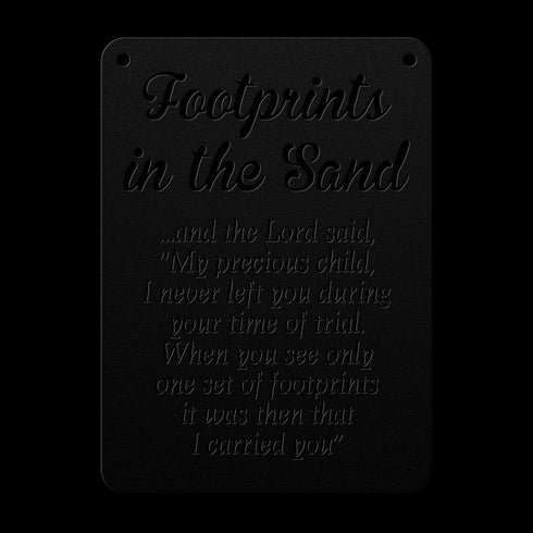 #191 - Footprints in the Sand Metal Wall Art