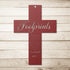 #192 - Footprints in the Sand Cross Metal Wall Art