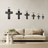 #192 - Footprints in the Sand Cross Metal Wall Art