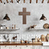 #192 - Footprints in the Sand Cross Metal Wall Art