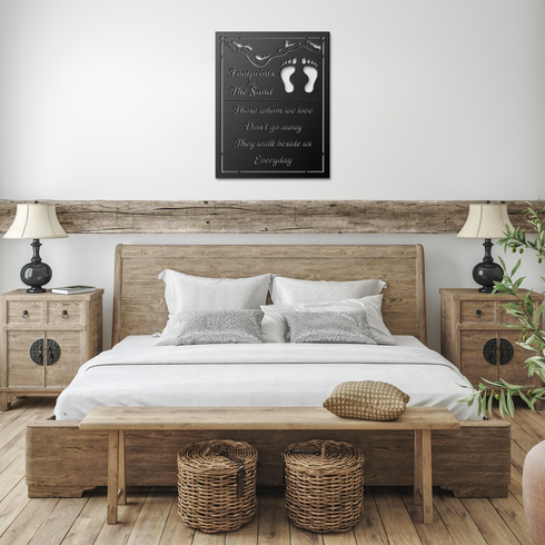 #193 - Footprints in the Sand Metal Wall Art
