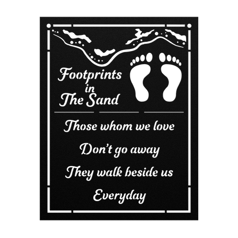 #193 - Footprints in the Sand Metal Wall Art