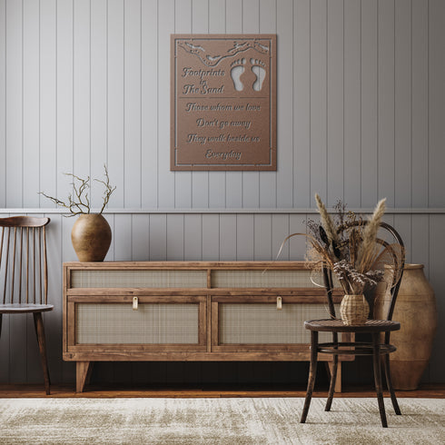 #193 - Footprints in the Sand Metal Wall Art