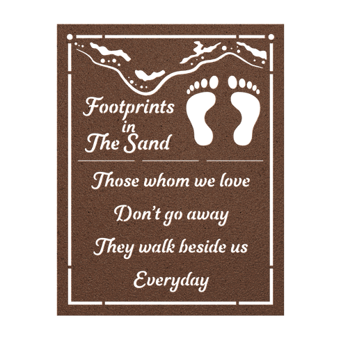 #193 - Footprints in the Sand Metal Wall Art