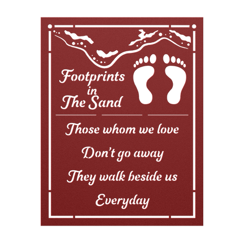 #193 - Footprints in the Sand Metal Wall Art