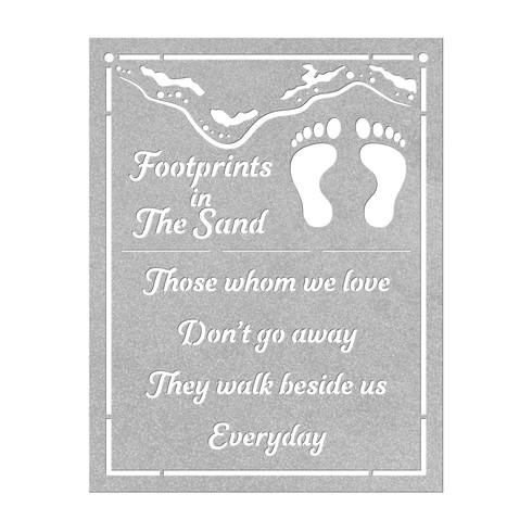 #193 - Footprints in the Sand Metal Wall Art
