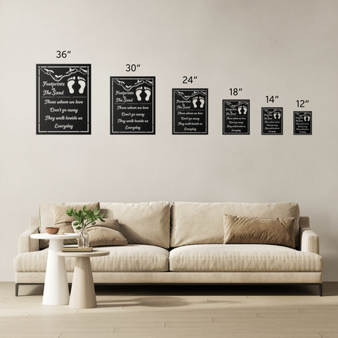 #193 - Footprints in the Sand Metal Wall Art