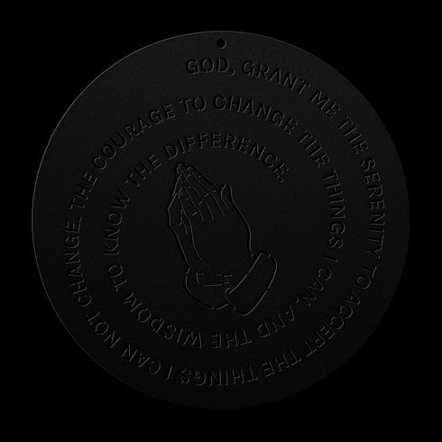 #194 - Serenity Prayer & Hands Praying Metal Wall Art