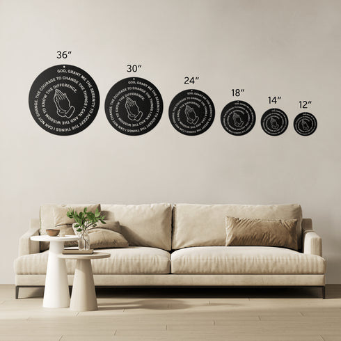 #194 - Serenity Prayer & Hands Praying Metal Wall Art