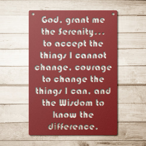 #195 - Serenity Prayer Metal Wall Art