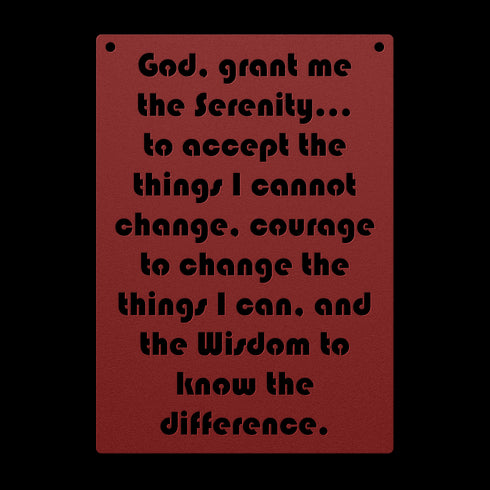 #195 - Serenity Prayer Metal Wall Art