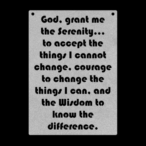 #195 - Serenity Prayer Metal Wall Art