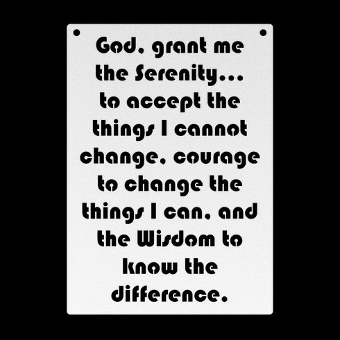 #195 - Serenity Prayer Metal Wall Art