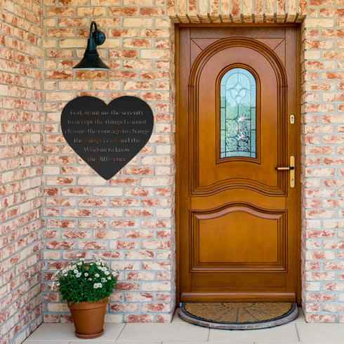 #196 - Heart Serenity Metal Wall Art