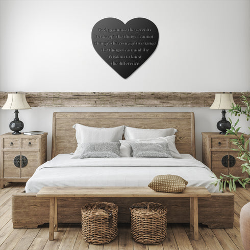 #196 - Heart Serenity Metal Wall Art