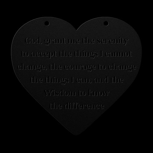 #196 - Heart Serenity Metal Wall Art