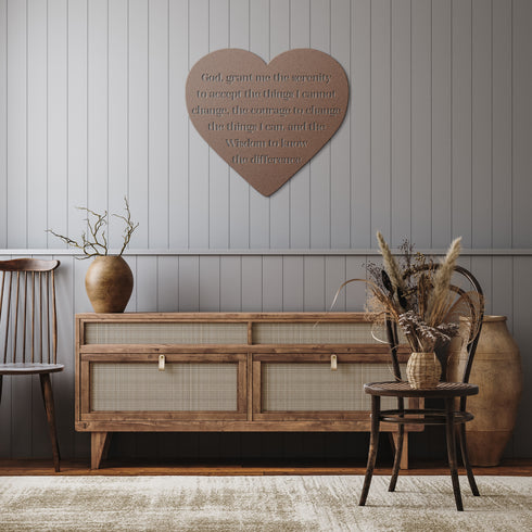 #196 - Heart Serenity Metal Wall Art