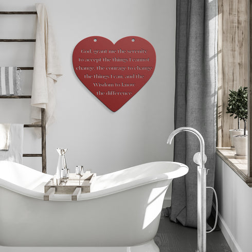 #196 - Heart Serenity Metal Wall Art