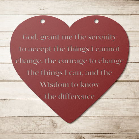 #196 - Heart Serenity Metal Wall Art