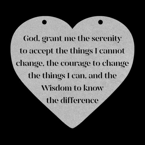 #196 - Heart Serenity Metal Wall Art