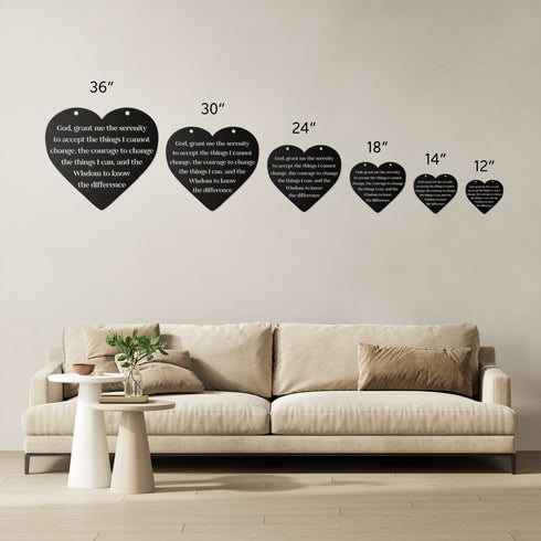 #196 - Heart Serenity Metal Wall Art