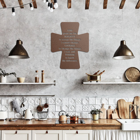#1 Faith Integrated Cross Metal Wall Art
