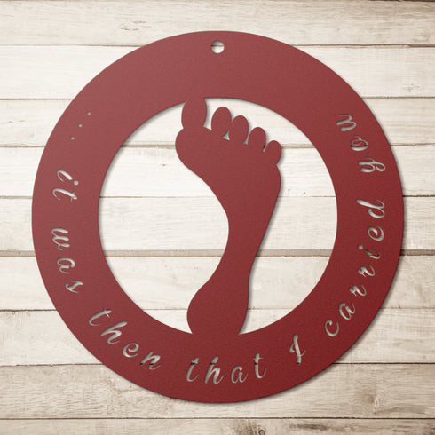 Footprints in the Sand Metal Wall Art #188