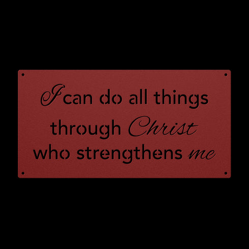 I Can Do All Things – Philippians 4:13 metal wall art
