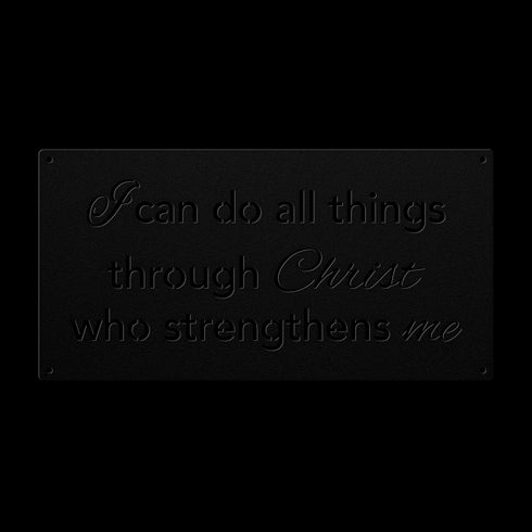 I Can Do All Things – Philippians 4:13 metal wall art