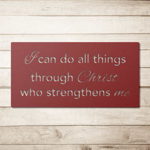 I Can Do All Things – Philippians 4:13 metal wall art
