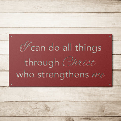 I Can Do All Things – Philippians 4:13 metal wall art