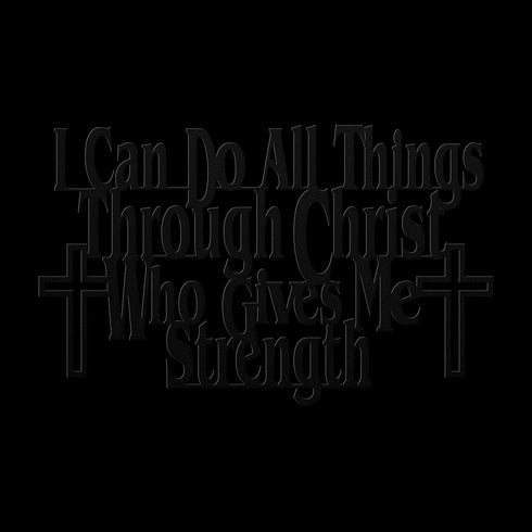 Philippians 4:13 “I can do all things through Christ who gives me strength” metal wall art #168