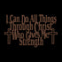Philippians 4:13 “I can do all things through Christ who gives me strength” metal wall art #168