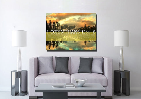 1 Corinthians 13:4-8 Canvas Wall Art