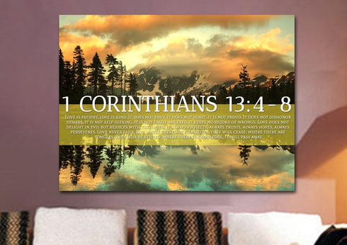 1 Corinthians 13:4-8 Canvas Wall Art