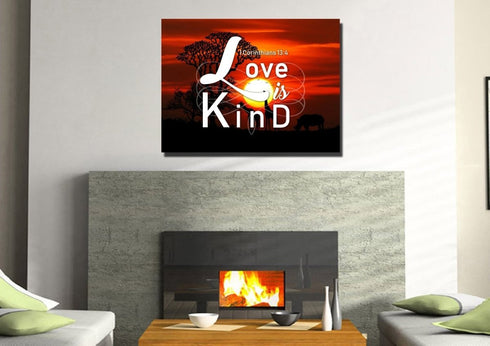 1 Corinthians 13:4 Canvas Wall Art Print