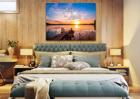 1 Corinthians 16:14 NIV #1 Do everything in Love Canvas Wall Art Print