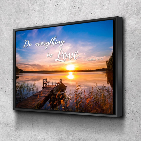 1 Corinthians 16:14 NIV #1 Do everything in Love Canvas Wall Art Print