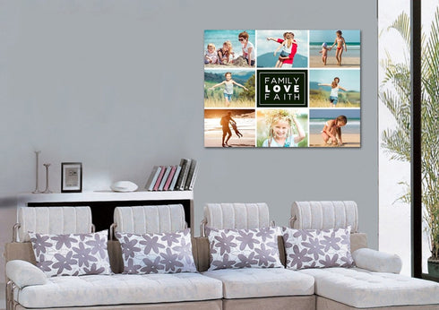 #1 Family Love Faith Canvas